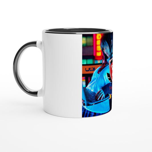 Tengu - White 11oz Ceramic Mug with Color Inside