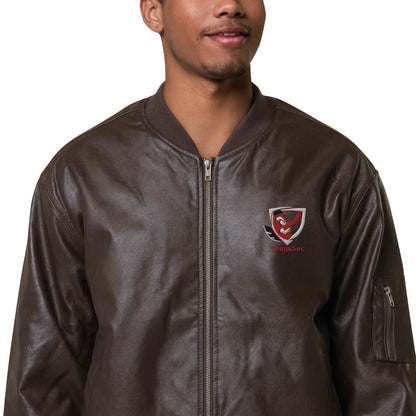 TenguSec Leather Bomber Jacket