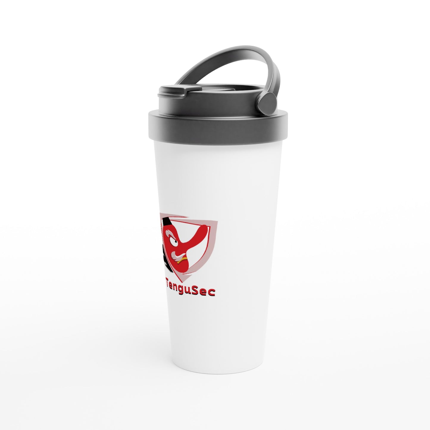 TenguSec HackMug: White 15oz Stainless Steel Travel Mug for Hackers