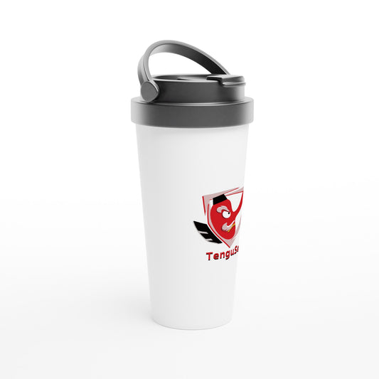 TenguSec HackMug: White 15oz Stainless Steel Travel Mug for Hackers